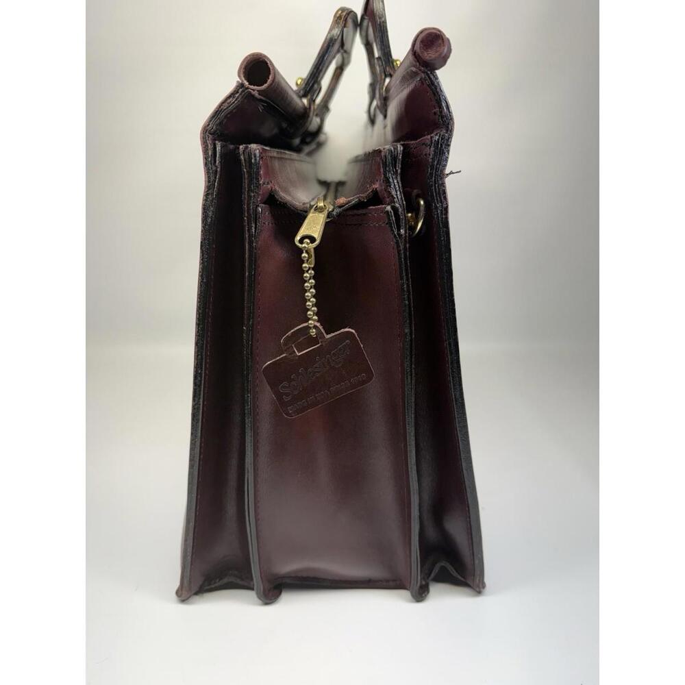 Schlesinger Brothers Vintage Leather Briefcase Lawyer Doctor Bag‎ Oxblood 90s - Picture 7 of 9